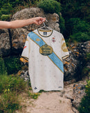 CAMISETA KOMBAT DEPORTIVO LA CORUÑA 25/26 - White Antique-Azure-Gold-