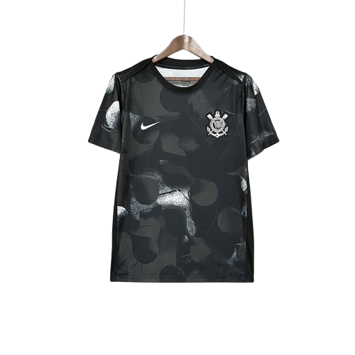 Camiseta Corinthians 25/26 Pre-Partido - Negro - Versión Aficionado