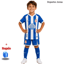 Conjunto Niño RC Deportivo de A Coruña 1ª Equipación 2026/27 – Camiseta y Pantalón Blanquiazul