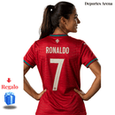 Camiseta Femenina Portugal Copa del Mundo 2026 – Primera Equipación Roja