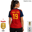 🏆Camiseta España Bicampeona del Mundo 2026 – 1ª Equipación Roja Mujer