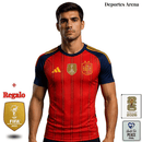 🏆Camiseta España Bicampeona del Mundo 2026 – 1ª Equipación Roja Modelo Jugador
