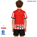 Conjunto Niño Athletic Club de Bilbao 1ª Equipación 2026/27 – Camiseta y Pantalón Rojiblanco