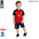 Conjunto Infantil España Copa del Mundo 2026 - Primera Equipación Roja