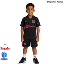 Equipación Infantil FC Barcelona 2024/25 Negra - Kit Completo Niño