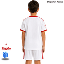 Conjunto Niño Sevilla FC 1ª Equipación 2026/27 – Camiseta y Pantalón Blanco Rojo