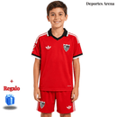 Conjunto Niño Sevilla FC 2ª Equipación 2026/27 – Camiseta y Pantalón Rojo con Detalles Negro