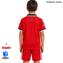 Conjunto Niño Sevilla FC 2ª Equipación 2026/27 – Camiseta y Pantalón Rojo con Detalles Negro