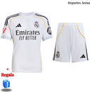 Conjunto Niños Real Madrid - Primera Equipación Blanca 25/26
