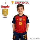 🏆 PREVENTA | Camiseta Niño España Bicampeona del Mundo 2026 – 1ª Equipación Roja | Envío desde el 25 de Julio