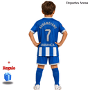 Conjunto Niño RC Deportivo de A Coruña 1ª Equipación 2026/27 – Camiseta y Pantalón Blanquiazul
