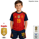 🏆 Conjunto Niño España Bicampeona del Mundo 2026 – 2ª Equipación Camiseta y Pantalón