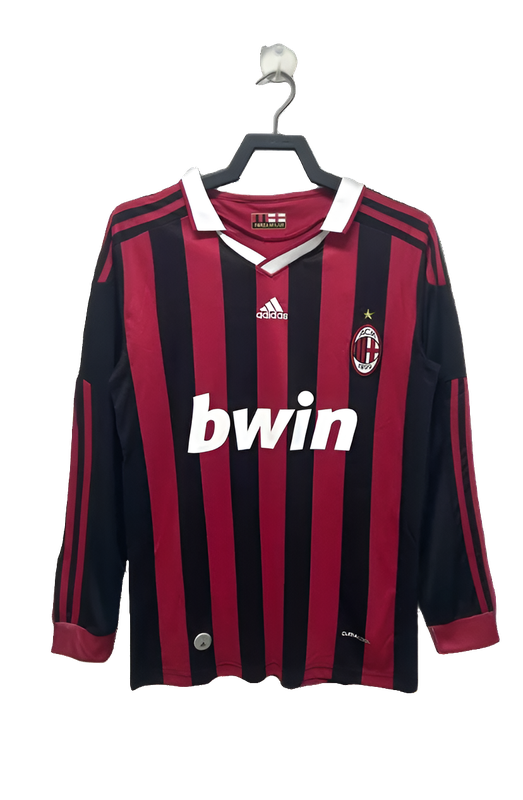 Camiseta AC Milan 09/10 I de Local - Manga Larga Versión Retro