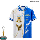 Camiseta Argentina Edición Especial – Blanca y Celeste con Águila