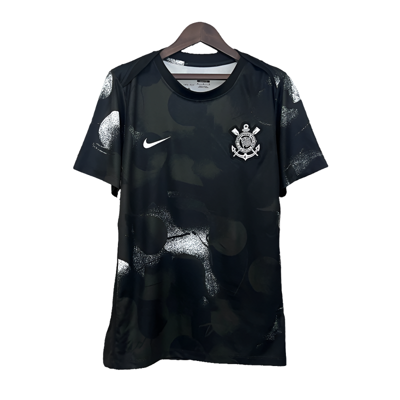 Camiseta Corinthians 25/26 Entrenamiento - Negro - Versión Aficionado