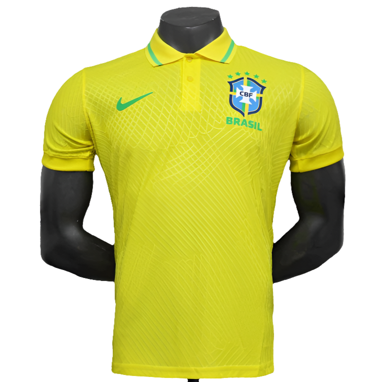 Camiseta Brasil 25/26 Edición Polo - Amarillo - Versión Jugador