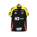 Camiseta Atlético Mineiro 25/26 Entrenamiento - Todos los Patrocinios - Negro - Versión Aficionado