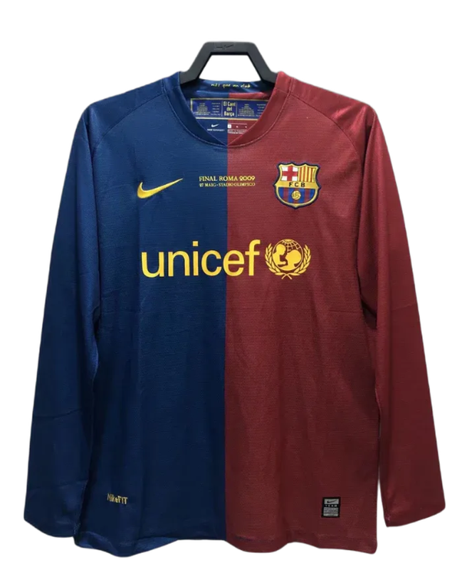 Camiseta Barcelona 08/09 I de Local - Manga Larga Versión Retro