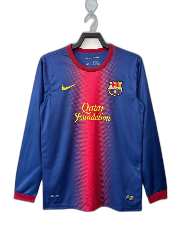 Camiseta Barcelona 12/13 I de Local - Manga Larga Versión Retro