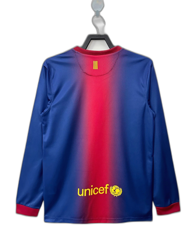 Camiseta Barcelona 12/13 I de Local - Manga Larga Versión Retro