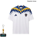 Camiseta Boca Juniors Pre-Partido – Blanca con Rombos Azul y Oro
