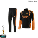 Chándal Arsenal 2026/27 Negro y Naranja – frontal