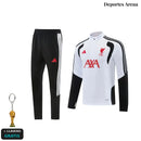 Chándal Liverpool 2026/27 Blanco y Negro – frontal