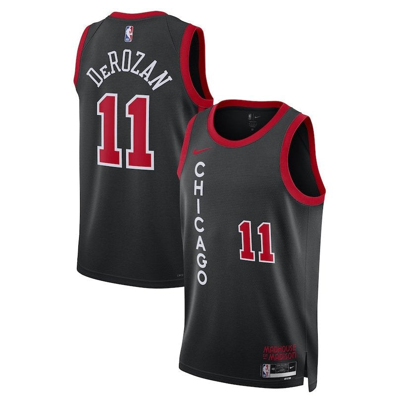 Camiseta NBA DeMar DeRozan - Chicago Bulls - 23/24 - Negro - Edición Ciudad