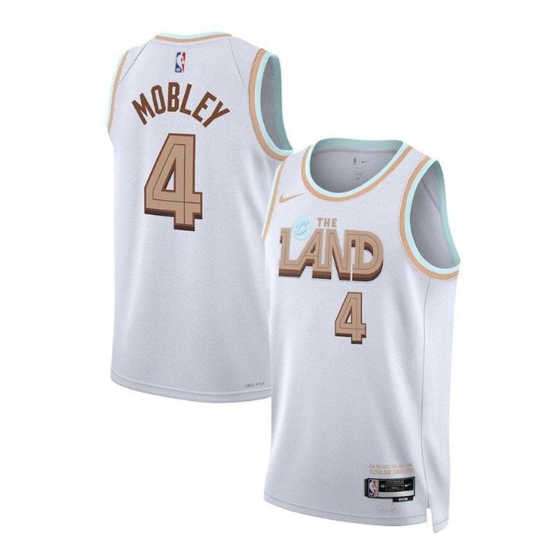 Camiseta NBA Evan Mobley - Cleveland Cavaliers - 22/23 - Edición Ciudad - Blanco