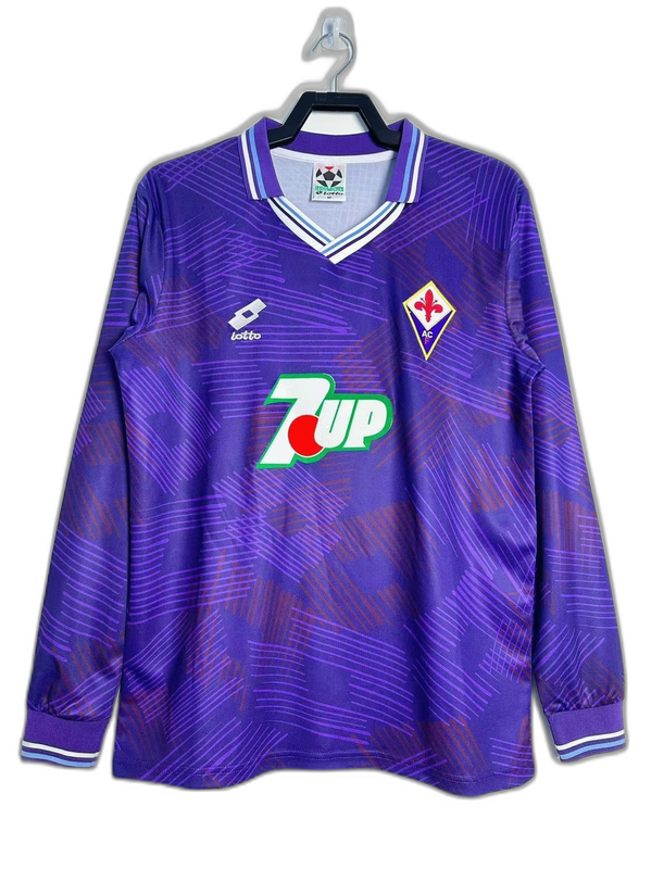 Camiseta Fiorentina 92/93 I de Local - Manga Larga Versión Retro