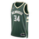 Camiseta NBA Giannis Antetokounmpo - Milwaukee Bucks - 2023 - Edición Ícono - Hunter Green