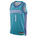 Camiseta NBA LaMelo Ball - Charlotte Hornets - Jordan Brand 23/24 - Versión Clásica - Azul Petróleo