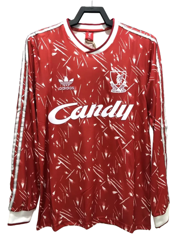 Camiseta Liverpool 89/91 I de Local - Manga Larga Versión Retro