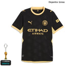 Camiseta Manchester City 2ª Equipación 2026/27 Negra y Dorada – frontal