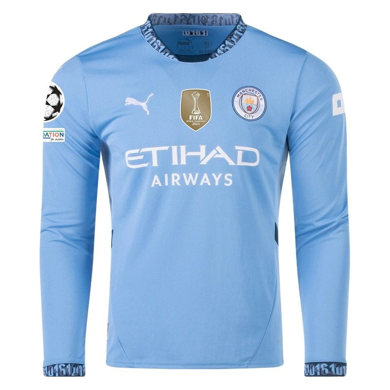 Camiseta Manchester City - Liga de Campeones - 24/25 I de Local - Manga Larga