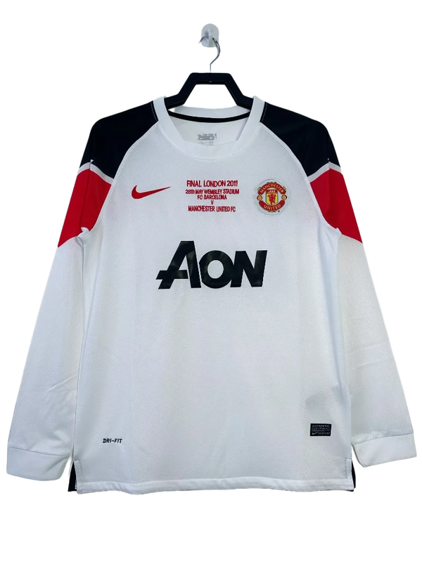 Camiseta Manchester United 10/11 II de Visitante - Manga Larga Versión Retro
