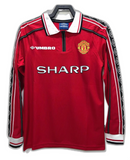 Camiseta Manchester United 1998 I de Local - Manga Larga Versión Retro