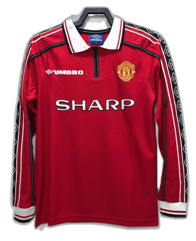 Camiseta Manchester United 1998 I de Local - Manga Larga Versión Retro