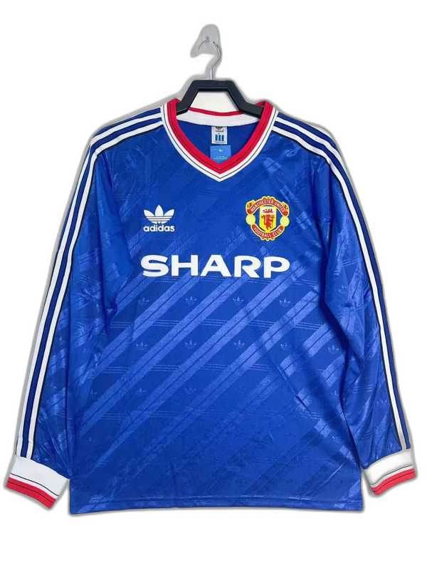 Camiseta Manchester United 86/88 III Tercera - Manga Larga Versión Retro