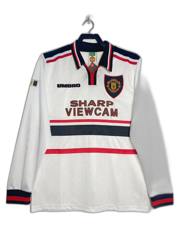 Camiseta Manchester United 98/99 II de Visitante - Manga Larga Versión Retro