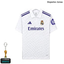 Camiseta Real Madrid Edición Especial – Blanca con Cuello Polo Morado